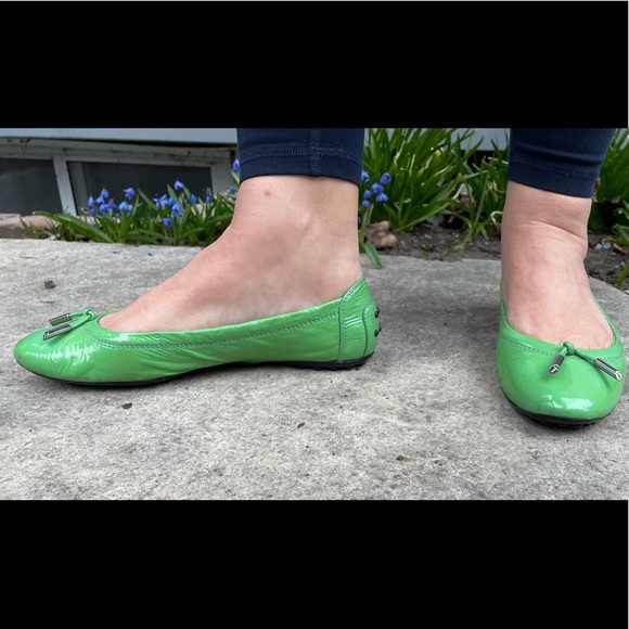 Tod’s Green Patent Leather ballerina flats, size 37 - Picture 9 of 10